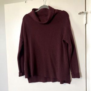 Women’s burgundy cowl neck sweater size small